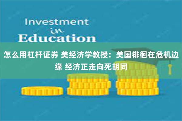 怎么用杠杆证券 美经济学教授：美国徘徊在危机边缘 经济正走向死胡同