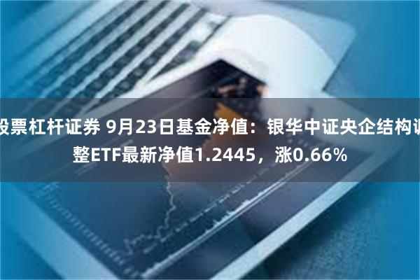 股票杠杆证券 9月23日基金净值：银华中证央企结构调整ETF最新净值1.2445，涨0.66%