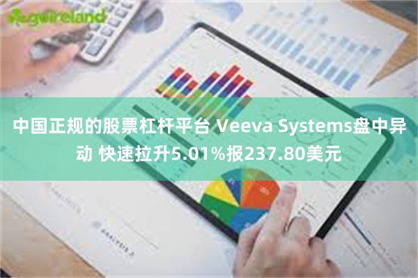 中国正规的股票杠杆平台 Veeva Systems盘中异动 快速拉升5.01%报237.80美元